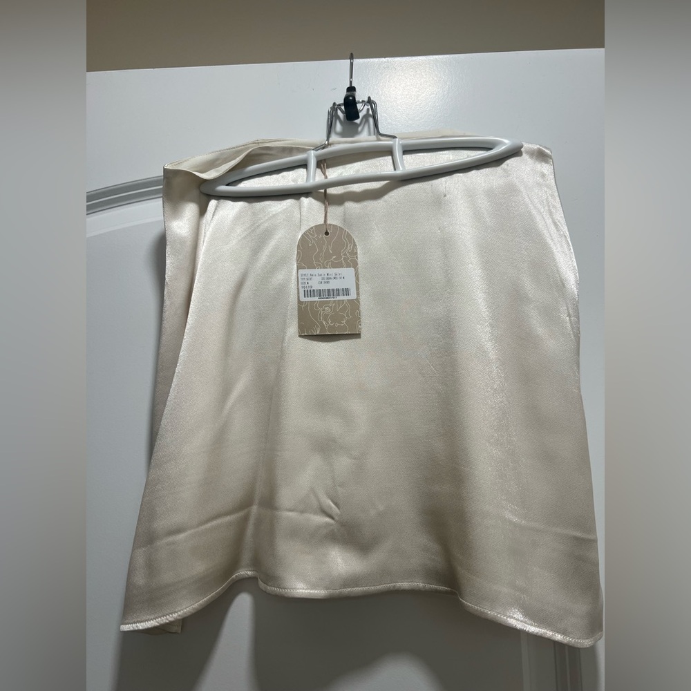 Meshki Amia satin mini skirt